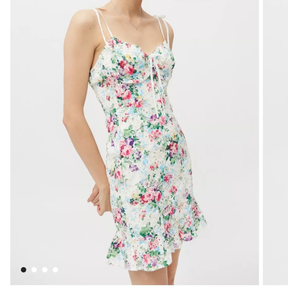 SNDYS Amalfi Floral Ruffle Mini Dress